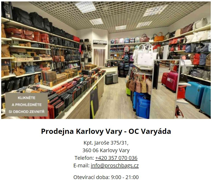 Prodejna - Karlovy Vary, OC Varyáda